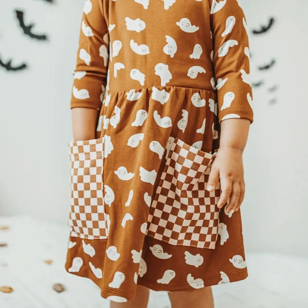 Youth Bamboo Clementine Dress | Friendly Ghosts-3
