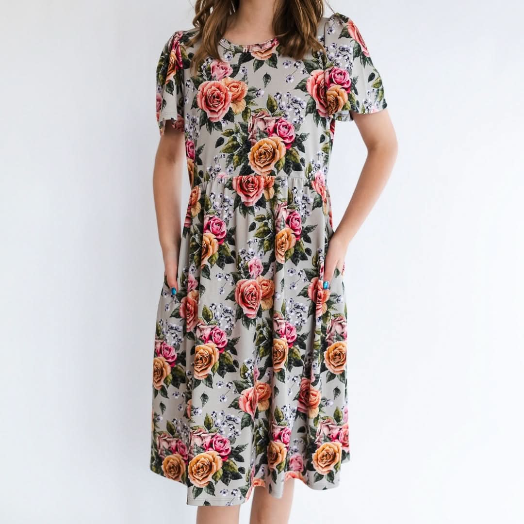 Youth Bamboo Kaia Dress | Antique Floral-1