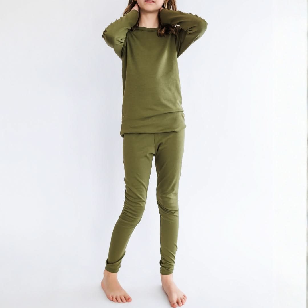 Youth 2-Piece Bamboo Long Sleeve Lounge Set | Antique Floral-1