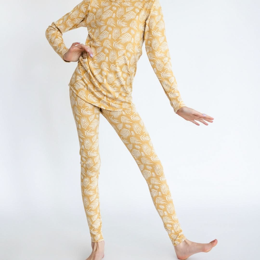 Youth 2-Piece Bamboo Long Sleeve Lounge Set | Olive-4