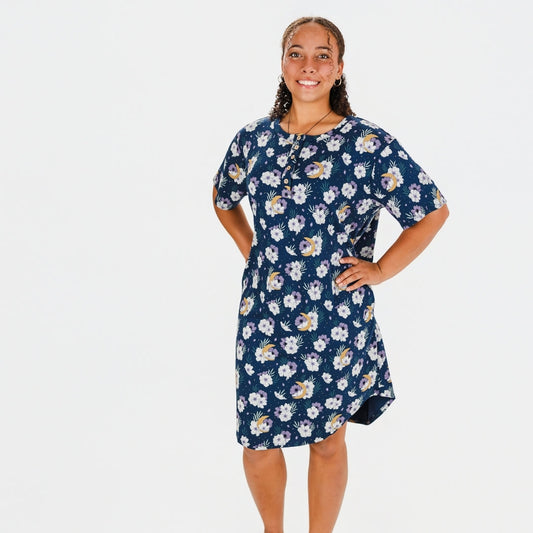 Ladies’ Bamboo Winslow Dress with Placket | Celestial Floral-0