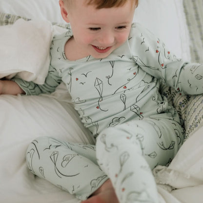 Baby/Kids' Bamboo 2-Piece Long-Sleeve Lounge Set | Love Story-1