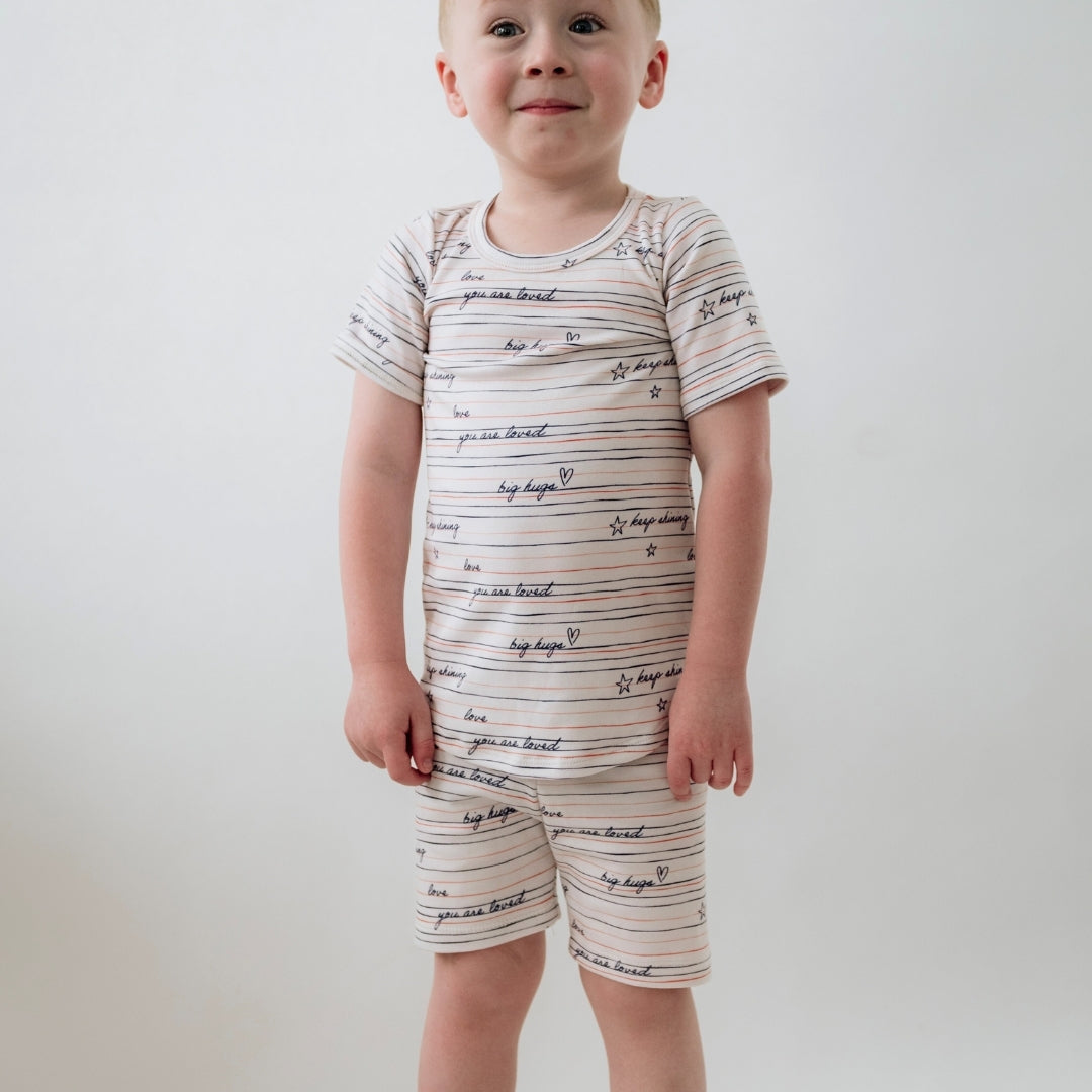 Baby/Kids Bamboo Short Sleeve 2-Piece Lounge Set-0