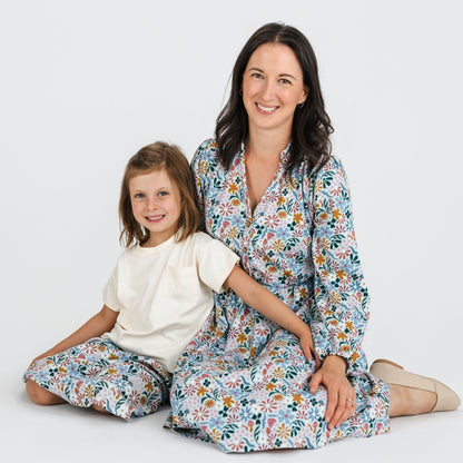 Ladies' Bamboo Puffed Sleeve Dress | Floating Floral-4