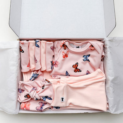 Bamboo Baby Capsule Gift Box - Butterflies & Blush-1