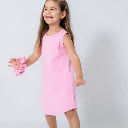 Kids' Bamboo Tank Shift Dress | Taffy Pink-2