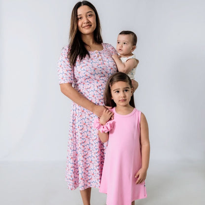 Kids' Bamboo Tank Shift Dress | Taffy Pink-3