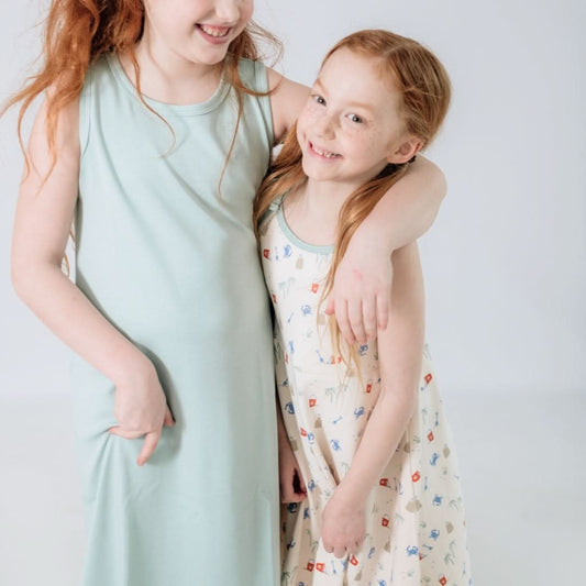 Youth Bamboo Tank Shift Dress | Seaglass-0