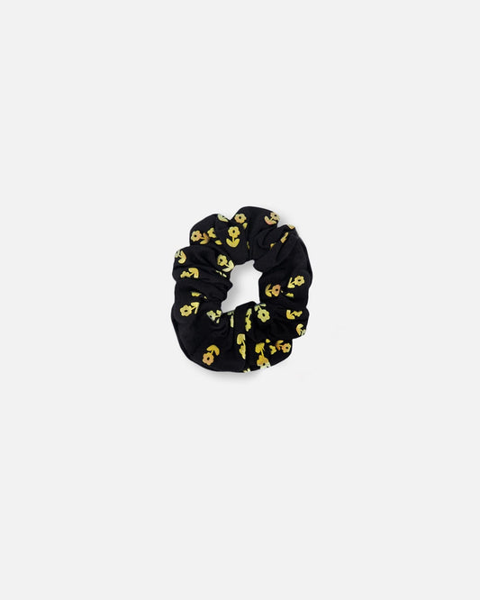 Scrunchie Printed Colored Metallic Flower Print-0