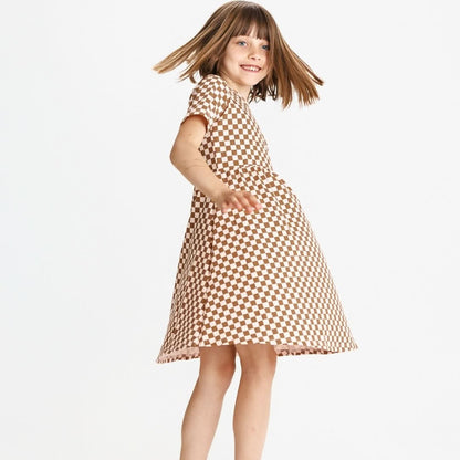 Youth Bamboo Daphne Dress | Blush Checkers-3
