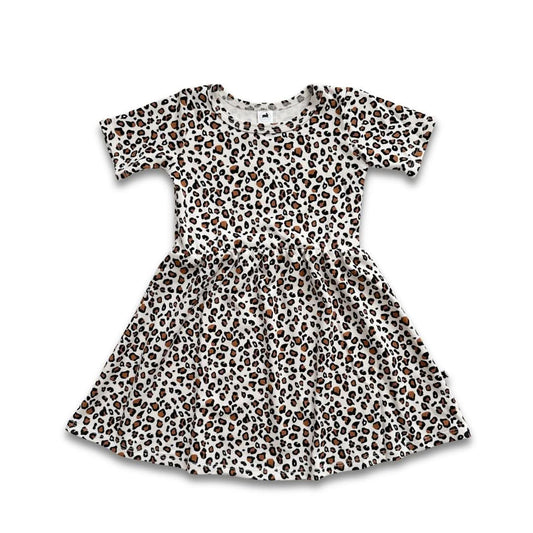 Baby/Kids' Bamboo Daphne Dress | Snow Leopard-0