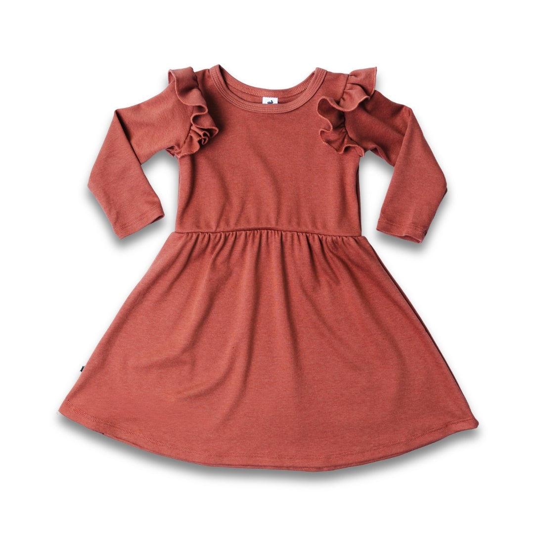 Baby/Kids' Bamboo Harper Dress | Burnt Brick-0