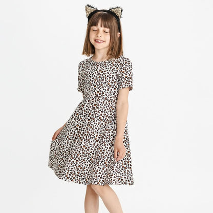 Baby/Kids' Bamboo Daphne Dress | Snow Leopard-2