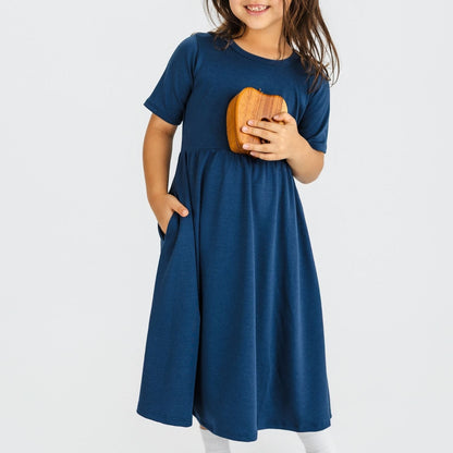 Youth Bamboo Daphne Dress | Navy-2