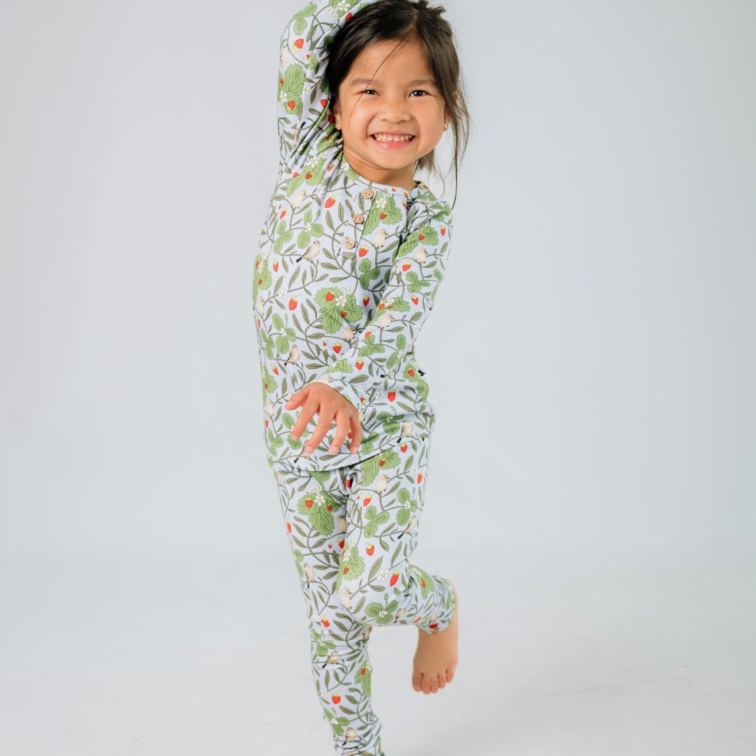 Baby/Kids 2-Piece Bamboo Long Sleeve Henley Lounge Set-3
