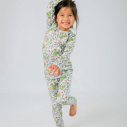 Baby/Kids 2-Piece Bamboo Long Sleeve Henley Lounge Set-3
