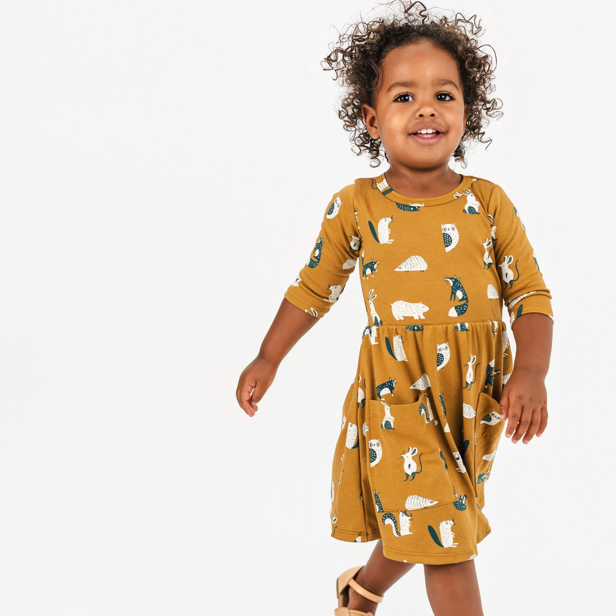 Kids' Bamboo Clementine Dress | Scandi Critters-2