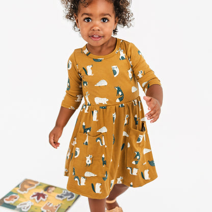 Kids' Bamboo Clementine Dress | Scandi Critters-4