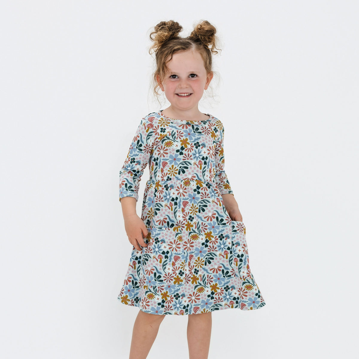 Baby/Kids' Bamboo Clementine Dress | Floating Floral-2