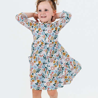 Baby/Kids' Bamboo Clementine Dress | Floating Floral-3