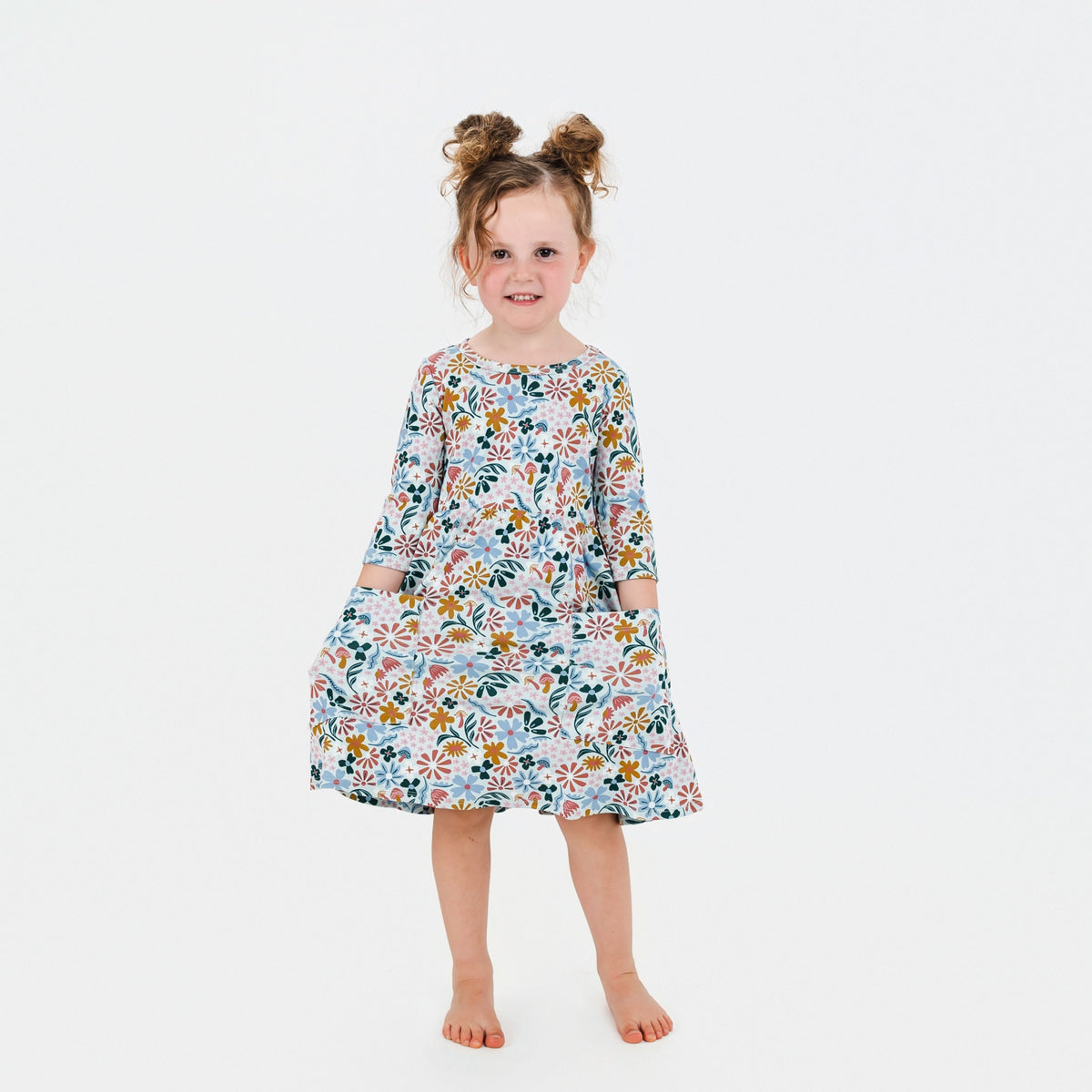 Baby/Kids' Bamboo Clementine Dress | Floating Floral-4