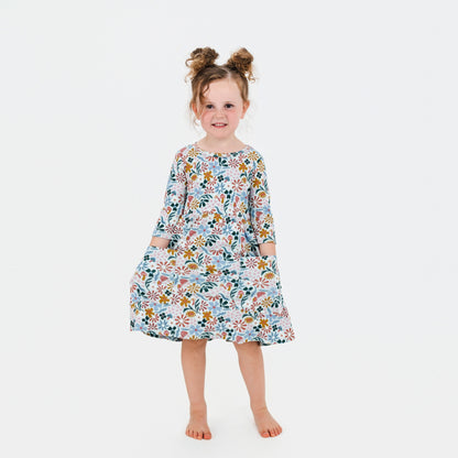 Baby/Kids' Bamboo Clementine Dress | Floating Floral-4