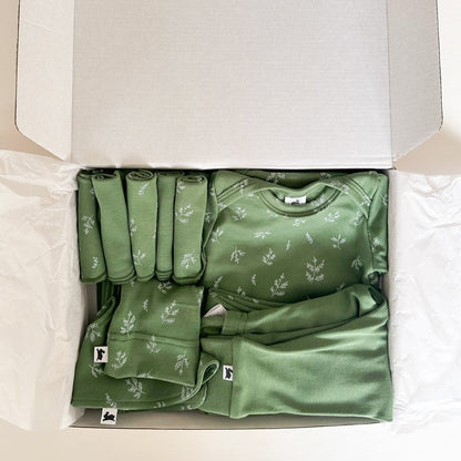 Bamboo Baby Capsule Gift Box - Sprig & Leaf Green-4