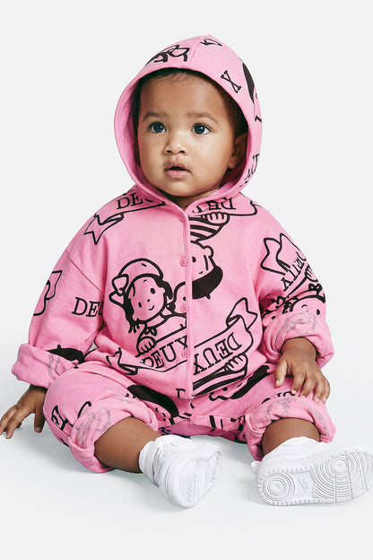 40Th Anniversary Printed Jersey One-Piece Soft Pink-1