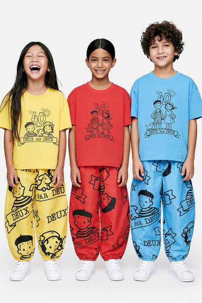 40Th Anniversary Printed Poplin Pant Poppy Red-3