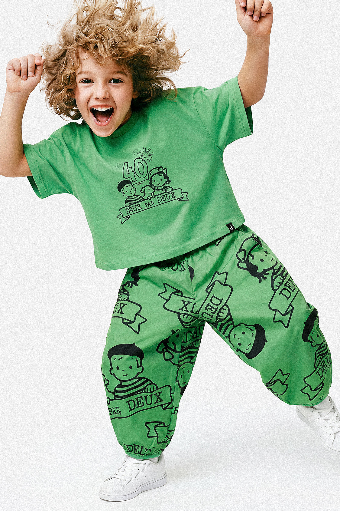 40Th Anniversary Printed Poplin Pant Green-3