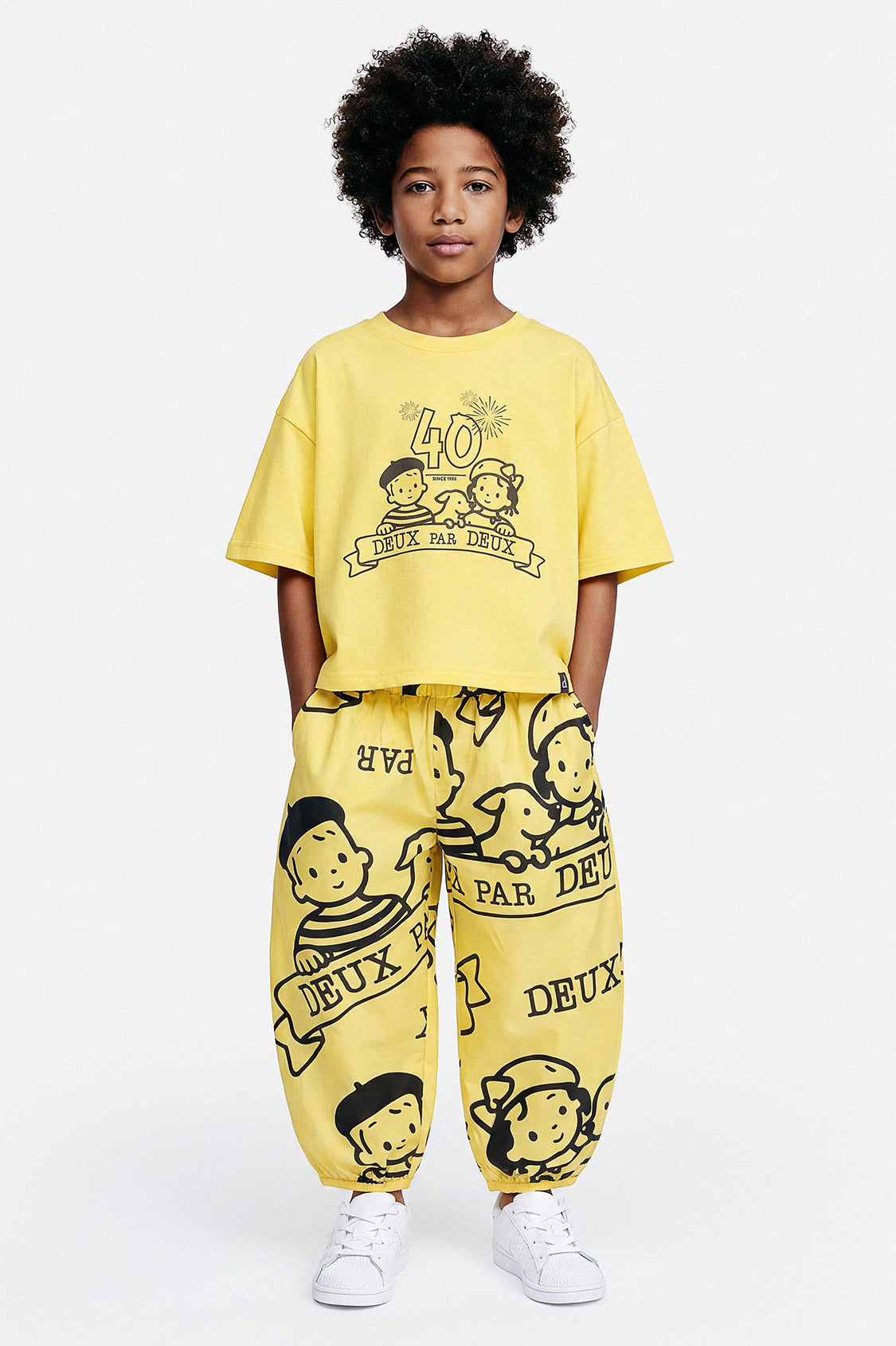 40Th Anniversary Printed Poplin Pant Honey Yellow-1