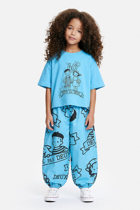 40Th Anniversary Graphic T-Shirt Sky Blue-1