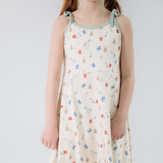 Kids' Bamboo Bow Strap Dress | Digging It-1