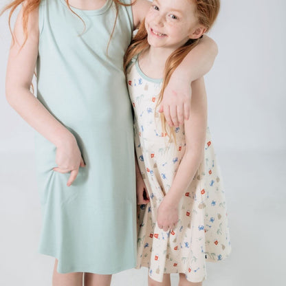 Kids' Bamboo Bow Strap Dress | Digging It-3