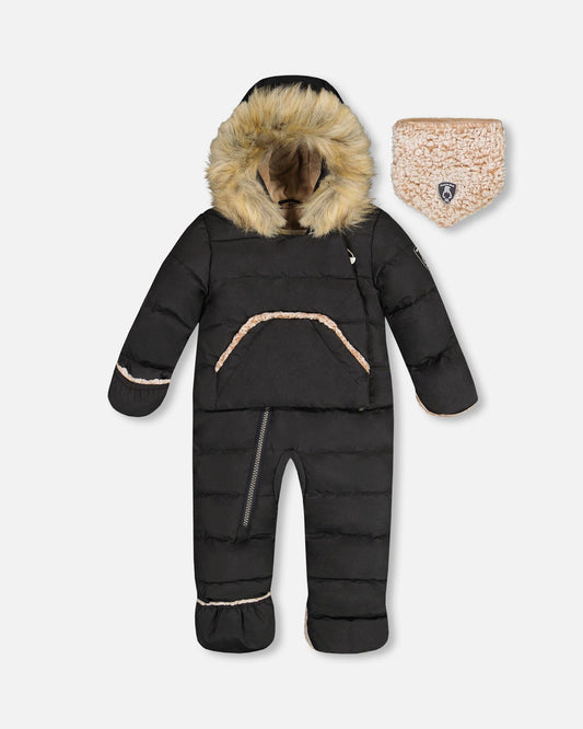 One Piece Baby Car Seat Snowsuit Midnight Black-0
