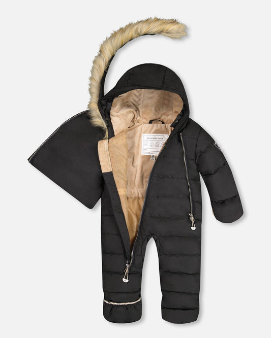 One Piece Baby Car Seat Snowsuit Midnight Black-1