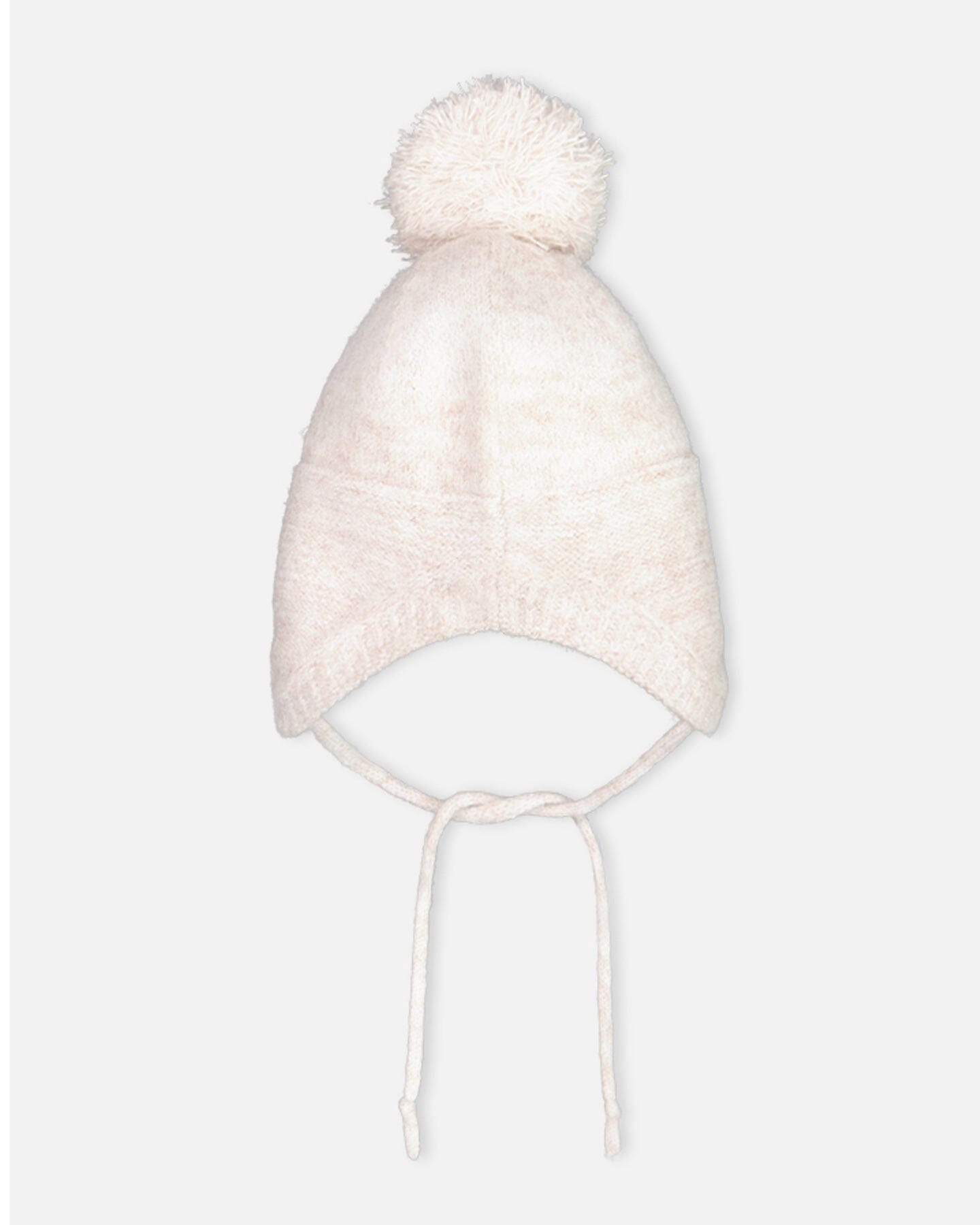 Peruvian Knit Hat In Champagne White For Baby-1