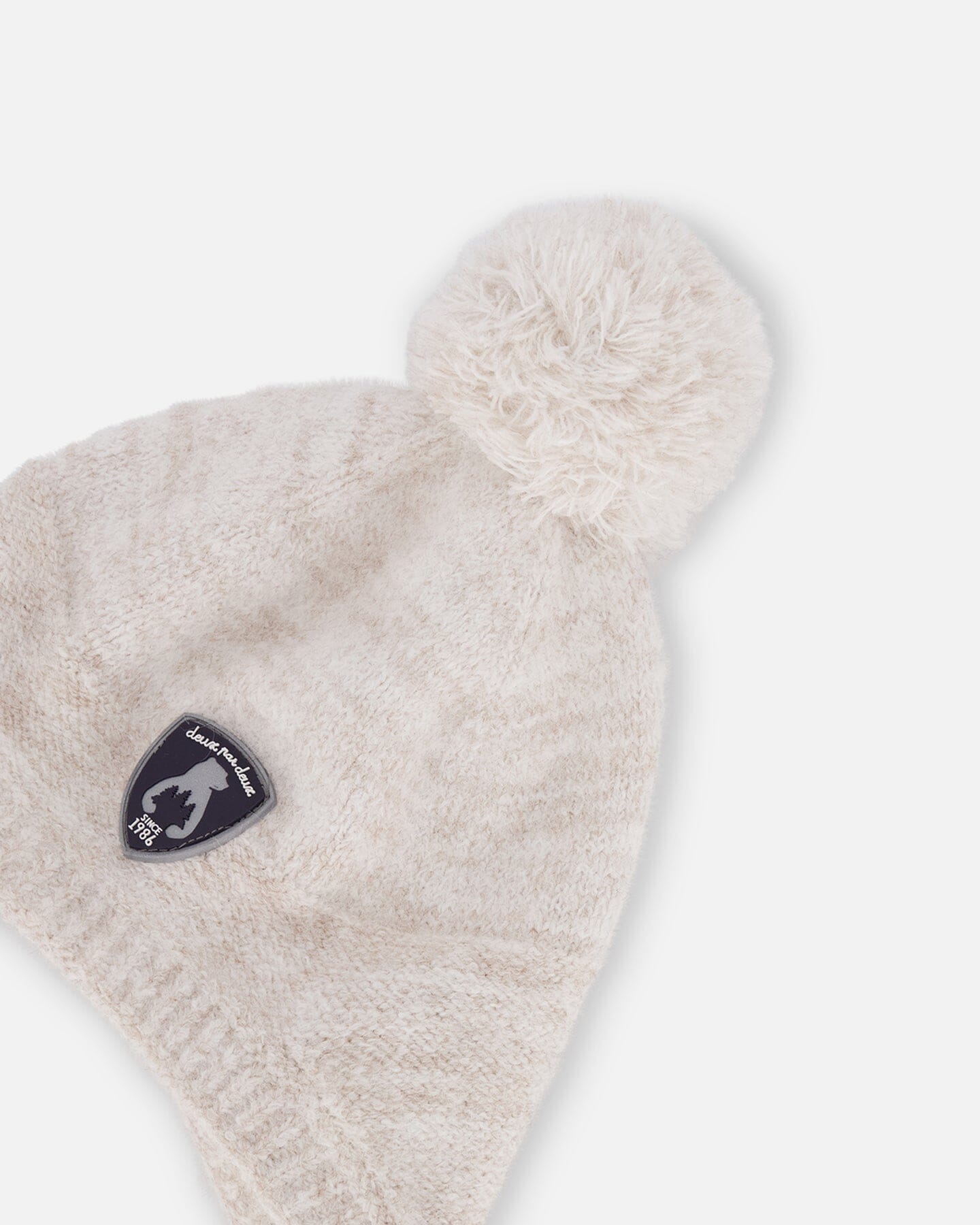 Peruvian Knit Hat In Champagne White For Baby-4
