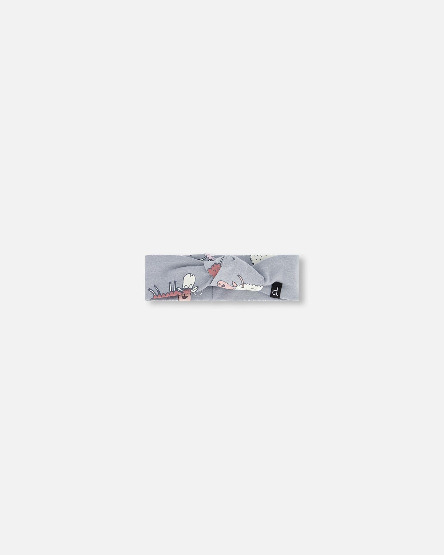 Printed Organic Cotton Headband Blue Grey Sheep-0