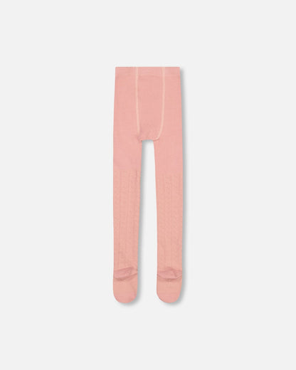 Baby Cable Tights Powder Pink-2