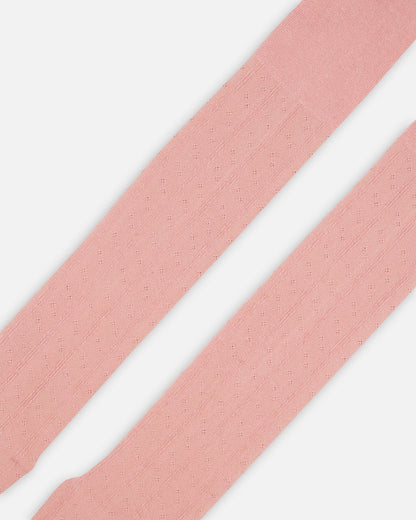 Baby Cable Tights Powder Pink-3