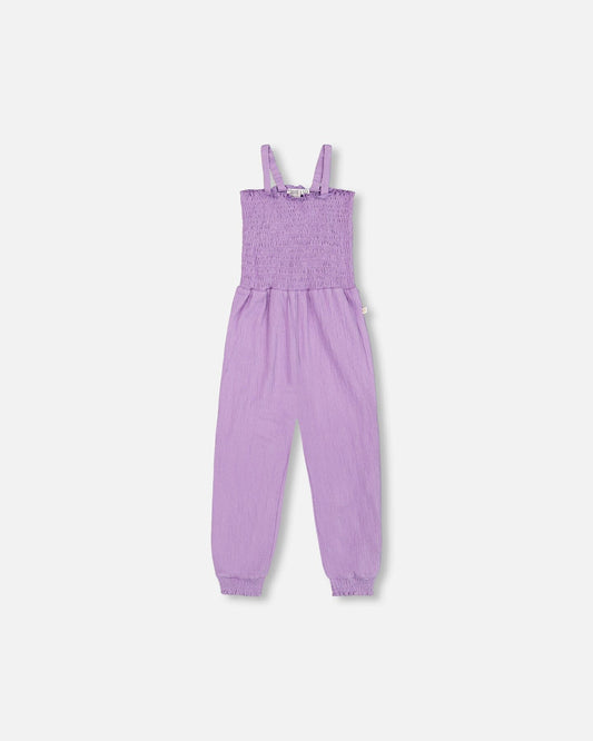 Sleeveless Crinkle Jumpsuit Lavender-0