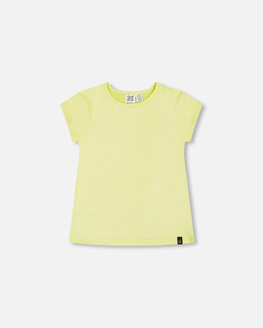 Bright Shiny Rib T-Shirt Lime-0