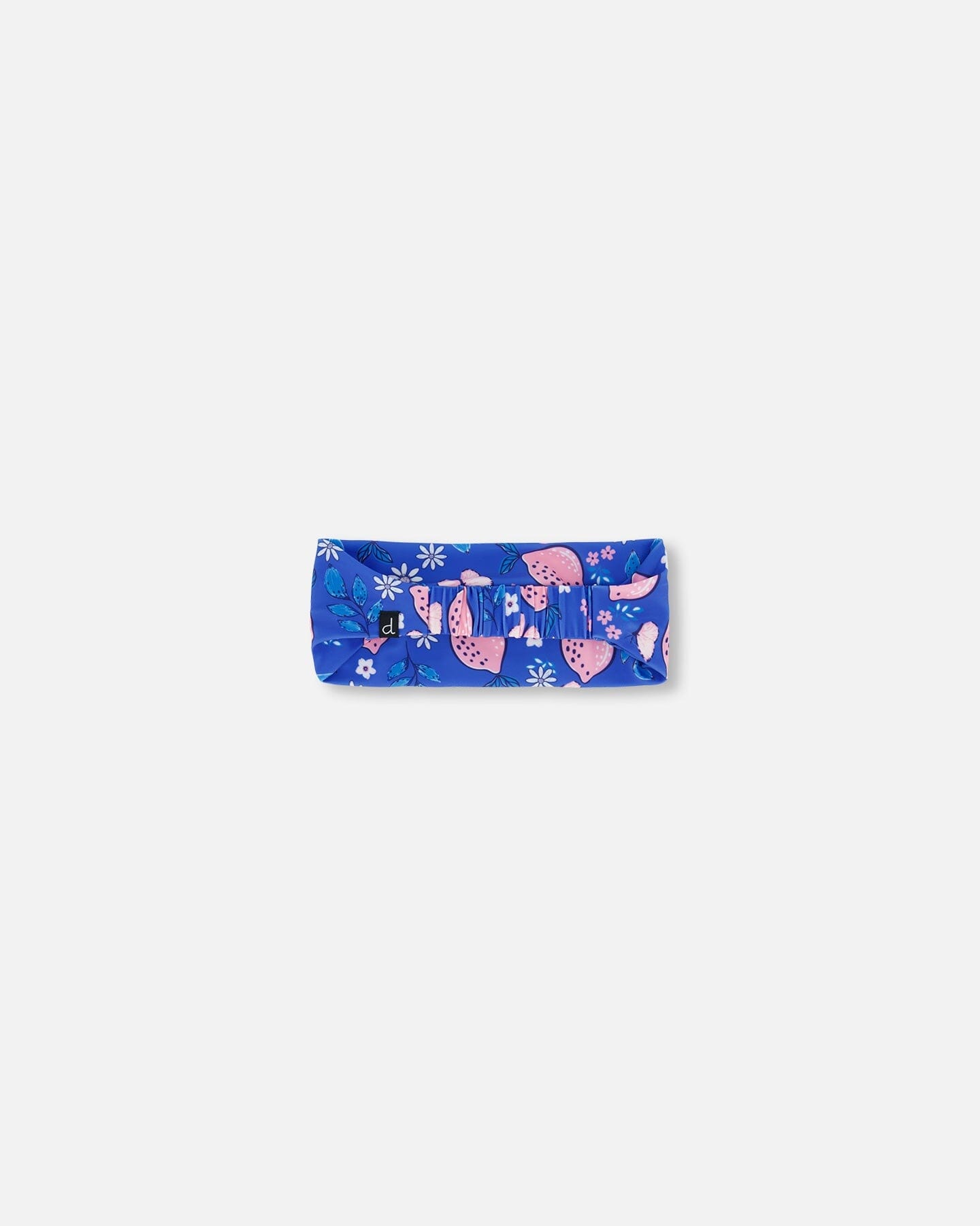 Swimwear Headband Royal Blue Printed Pink Lemon-2