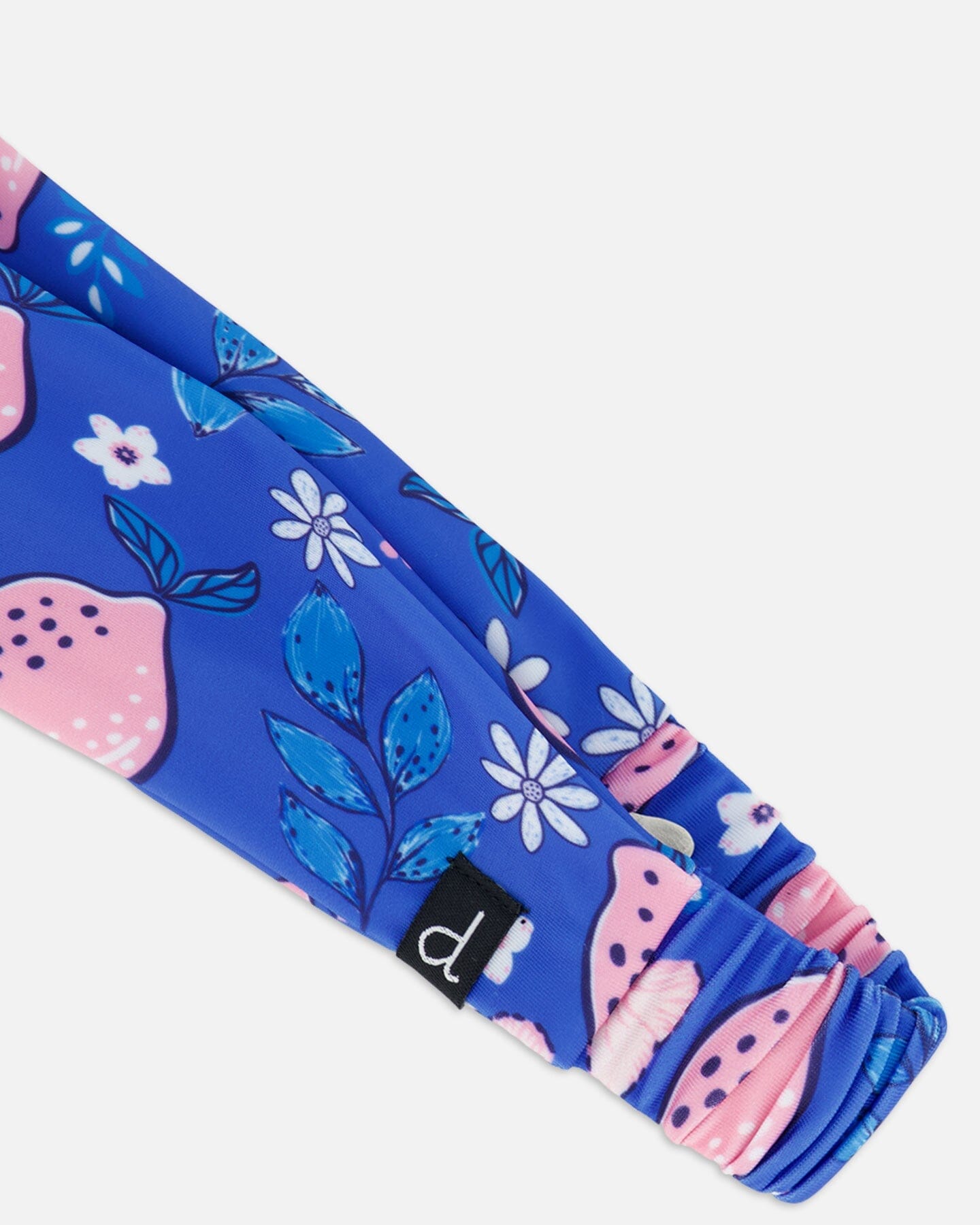 Swimwear Headband Royal Blue Printed Pink Lemon-3