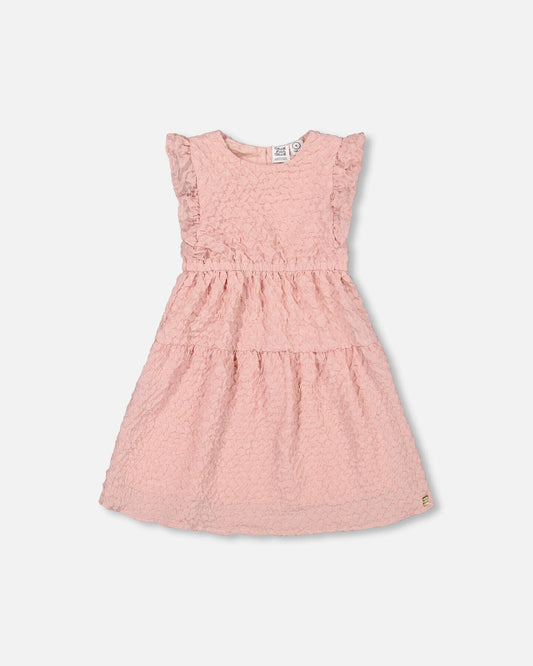 Textured Poplin Dress Silver Pink-0