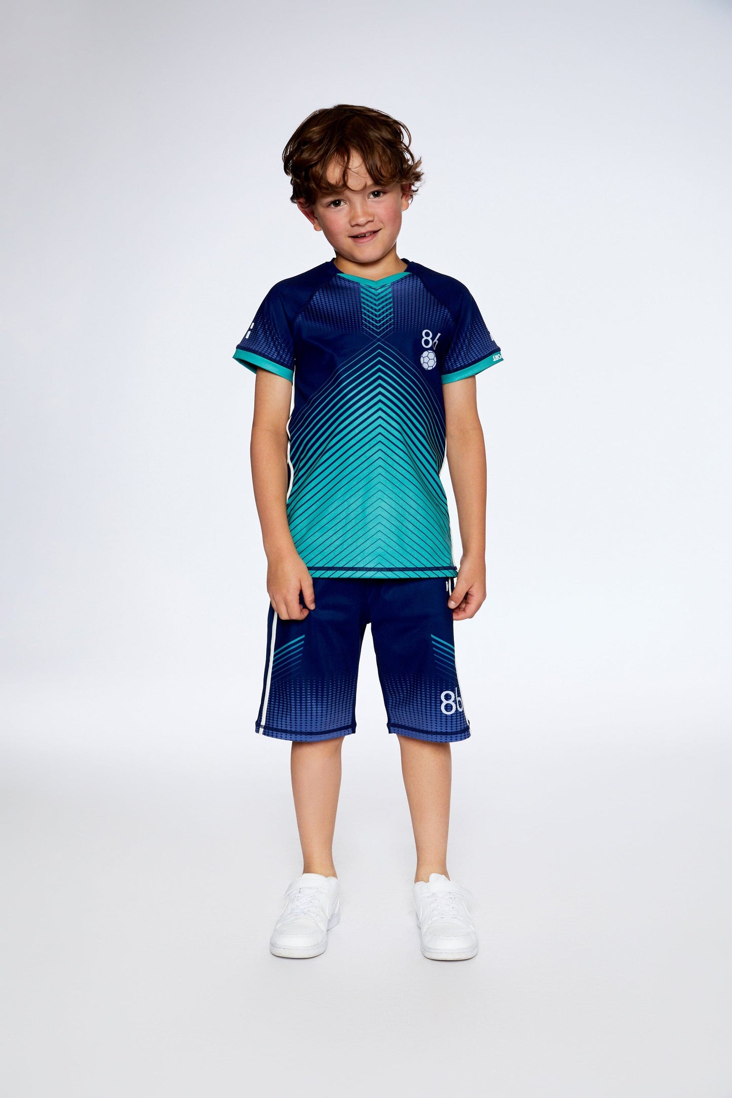 Short Sleeve Athletic Top Blue-2