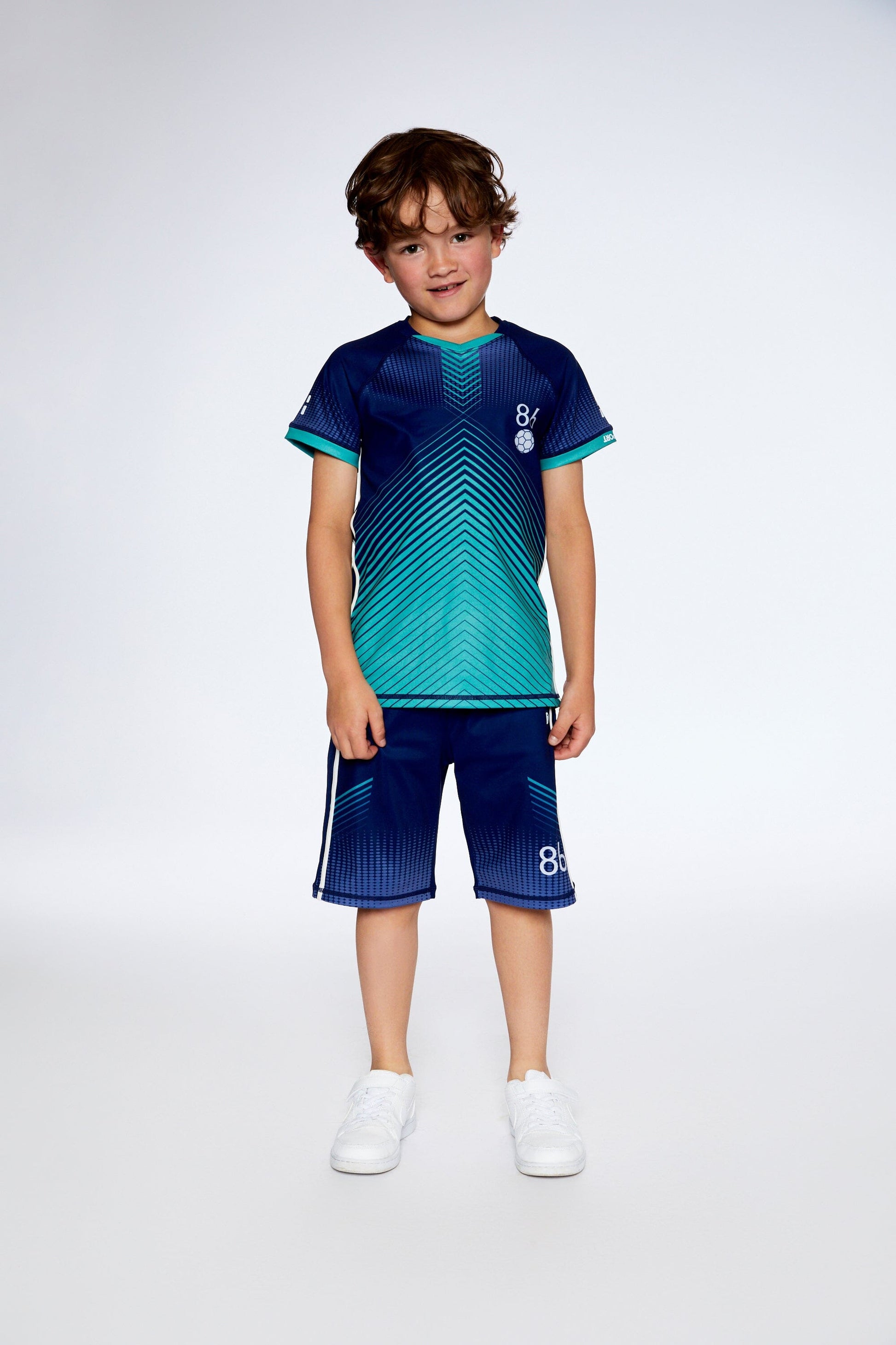 Short Sleeve Athletic Top Blue-2