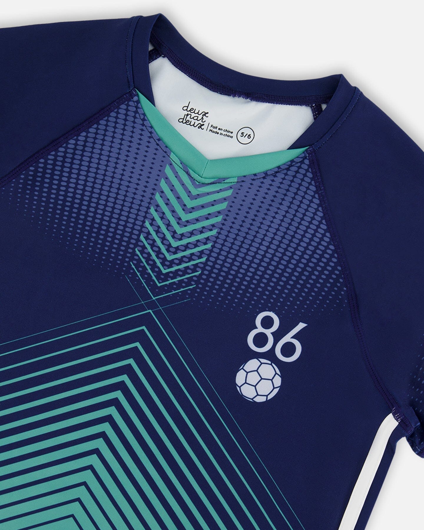 Short Sleeve Athletic Top Blue-4