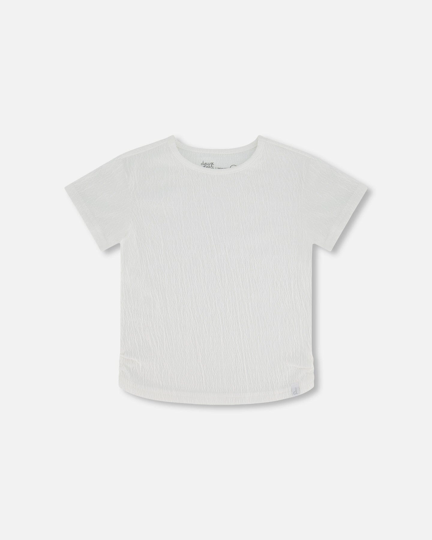 Crinkle Jersey Top Off White-0
